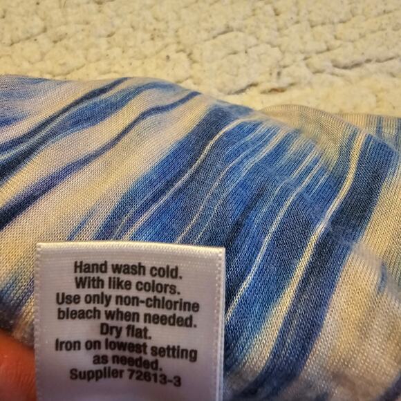 A.N.A. A New Approach Women’s Maxi Skirt Blue Purple Ikat Print Size 1X Boho - Picture 6 of 7